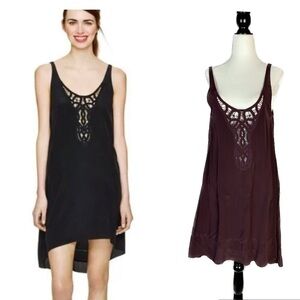 Aritzia Wilfred Lazare  Silk Lace Dress in Burgundy